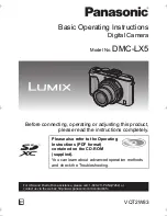 Panasonic DMC-LX5W Basic Operating Instructions Manual preview