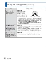 Preview for 44 page of Panasonic DMC-SZ10EG-S Owner'S Manual