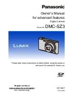 Preview for 1 page of Panasonic DMC-SZ3V Owner'S Manual