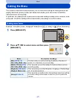 Preview for 37 page of Panasonic DMC-SZ3V Owner'S Manual