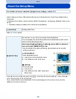 Preview for 39 page of Panasonic DMC-SZ3V Owner'S Manual