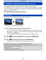 Preview for 86 page of Panasonic DMC-SZ3V Owner'S Manual