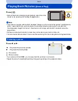 Предварительный просмотр 36 страницы Panasonic DMC-SZ5K Owner'S Manual