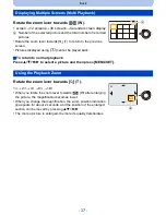 Предварительный просмотр 37 страницы Panasonic DMC-SZ5K Owner'S Manual