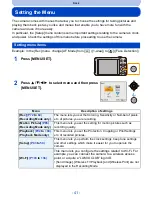 Предварительный просмотр 41 страницы Panasonic DMC-SZ5K Owner'S Manual