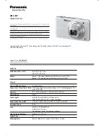 Panasonic DMC-SZ7K Specifications preview