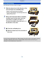 Предварительный просмотр 12 страницы Panasonic DMC-SZ9 Owner'S Manual