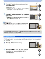 Предварительный просмотр 45 страницы Panasonic DMC-SZ9 Owner'S Manual