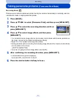 Предварительный просмотр 71 страницы Panasonic DMC-SZ9 Owner'S Manual