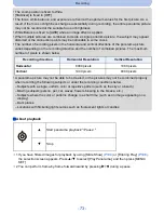 Предварительный просмотр 73 страницы Panasonic DMC-SZ9 Owner'S Manual