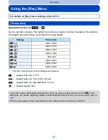 Предварительный просмотр 81 страницы Panasonic DMC-SZ9 Owner'S Manual