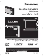 Panasonic DMC-TS1D - Lumix Digital Camera Operating Instructions Manual preview