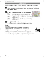 Предварительный просмотр 74 страницы Panasonic DMC-TS1D - Lumix Digital Camera Operating Instructions Manual