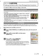 Предварительный просмотр 75 страницы Panasonic DMC-TS1D - Lumix Digital Camera Operating Instructions Manual