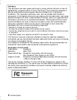 Preview for 4 page of Panasonic DMC-TS25R Basic Owner'S Manual