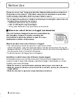 Preview for 8 page of Panasonic DMC-TS6 LUMIX Basic Owner'S Manual