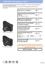 Предварительный просмотр 2 страницы Panasonic DMC-TZ110 Operating Instructions For Advanced Features