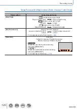 Предварительный просмотр 120 страницы Panasonic DMC-TZ110 Operating Instructions For Advanced Features