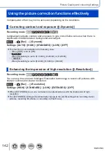 Предварительный просмотр 142 страницы Panasonic DMC-TZ110 Operating Instructions For Advanced Features