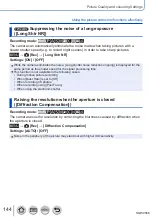 Предварительный просмотр 144 страницы Panasonic DMC-TZ110 Operating Instructions For Advanced Features