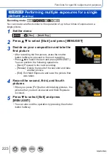 Предварительный просмотр 223 страницы Panasonic DMC-TZ110 Operating Instructions For Advanced Features