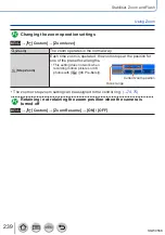 Предварительный просмотр 239 страницы Panasonic DMC-TZ110 Operating Instructions For Advanced Features