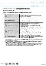 Предварительный просмотр 244 страницы Panasonic DMC-TZ110 Operating Instructions For Advanced Features