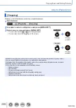 Предварительный просмотр 295 страницы Panasonic DMC-TZ110 Operating Instructions For Advanced Features