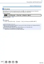 Предварительный просмотр 297 страницы Panasonic DMC-TZ110 Operating Instructions For Advanced Features