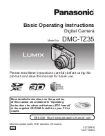 Panasonic DMC-TZ35 Basic Operating Instructions Manual preview