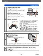 Предварительный просмотр 22 страницы Panasonic DMC-TZ35 Operating Instructions Manual