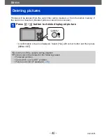 Предварительный просмотр 40 страницы Panasonic DMC-TZ35 Operating Instructions Manual