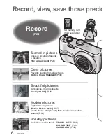 Preview for 6 page of Panasonic DMC-TZ3A - Lumix Digital Camera Operating Instructions Manual