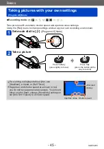 Предварительный просмотр 45 страницы Panasonic DMC-TZ71 Operating Instructions For Advanced Features