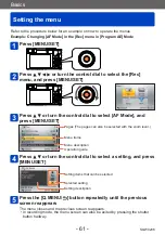 Предварительный просмотр 61 страницы Panasonic DMC-TZ71 Operating Instructions For Advanced Features