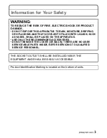 Preview for 3 page of Panasonic DMC-ZR3A Operating Instructions Manual