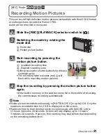 Preview for 21 page of Panasonic DMC-ZR3A Operating Instructions Manual