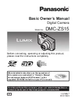 Предварительный просмотр 1 страницы Panasonic DMC-ZS15K Basic Owner'S Manual