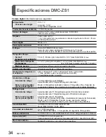 Preview for 34 page of Panasonic DMC ZS1S - Lumix Digital Camera Instrucciones De Funcionamiento