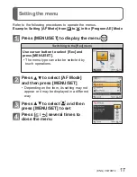 Preview for 17 page of Panasonic DMC-ZS20W Basic Owner'S Manual