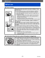 Preview for 5 page of Panasonic DMC-ZS25K Owner'S Manual