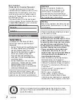 Preview for 2 page of Panasonic DMC-ZS3 - Lumix 10MP Digital Camera Operating Instructions Manual