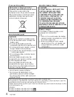 Preview for 4 page of Panasonic DMC-ZS3 - Lumix 10MP Digital Camera Operating Instructions Manual