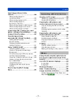 Preview for 7 page of Panasonic DMC-ZS30 Owner'S Manual