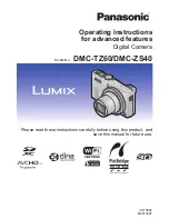 Предварительный просмотр 1 страницы Panasonic DMC-ZS40 Operating Instructions Manual