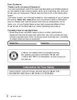 Preview for 2 page of Panasonic DMC-ZS5K Basic Operating Instructions Manual