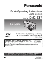 Preview for 1 page of Panasonic DMC-ZS7A Basic Operating Instructions Manual