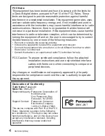 Preview for 4 page of Panasonic DMC-ZS7A Basic Operating Instructions Manual