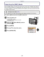 Preview for 29 page of Panasonic DMCFH1 - DIGITAL STILL CAMERA Operating Instructions Manual