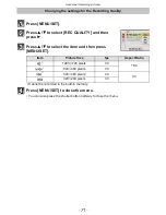 Preview for 71 page of Panasonic DMCFH1 - DIGITAL STILL CAMERA Operating Instructions Manual